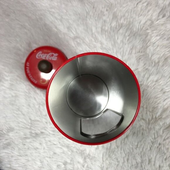 Set of 2 Vintage Coca-Cola Oval Tub + Cylinder Tin w/Knob Lid Set - Picture 11 of 14